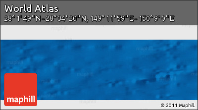Physical Panoramic Map of the Area around 28° 18' 5" N, 149° 40' 30" E