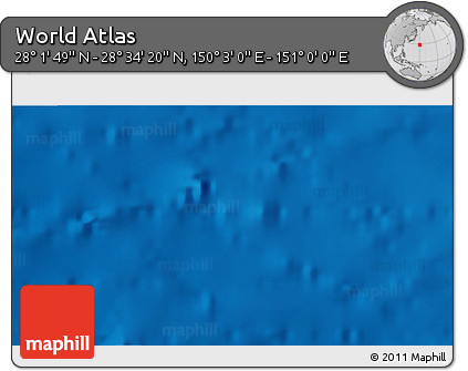 Physical 3D Map of the Area around 28° 18' 5" N, 150° 31' 30" E