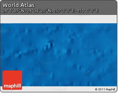 Physical 3D Map of the Area around 28° 18' 5" N, 150° 31' 30" E