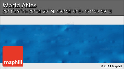Physical Panoramic Map of the Area around 28° 18' 5" N, 151° 22' 30" E