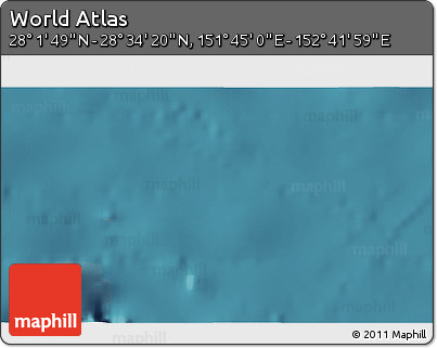 Satellite 3D Map of the Area around 28° 18' 5" N, 152° 13' 29" E