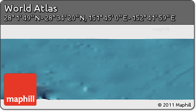 Satellite Panoramic Map of the Area around 28° 18' 5" N, 152° 13' 29" E