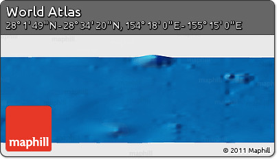 Physical Panoramic Map of the Area around 28° 18' 5" N, 154° 46' 30" E