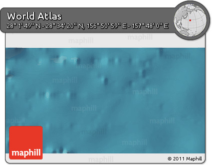 Satellite 3D Map of the Area around 28° 18' 5" N, 157° 19' 29" E