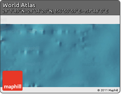 Satellite 3D Map of the Area around 28° 18' 5" N, 157° 19' 29" E