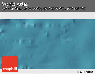 Satellite 3D Map of the Area around 28° 18' 5" N, 157° 19' 29" E