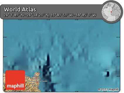Satellite Map of the Area around 28° 18' 5" N, 15° 13' 29" W