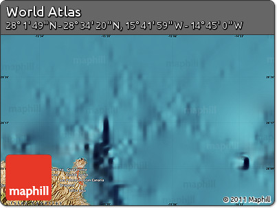 Satellite Map of the Area around 28° 18' 5" N, 15° 13' 29" W