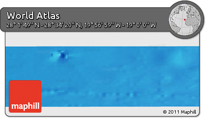 Physical Panoramic Map of the Area around 28° 18' 5" N, 19° 28' 30" W