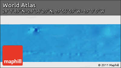 Physical Panoramic Map of the Area around 28° 18' 5" N, 19° 28' 30" W