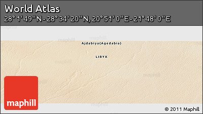 Satellite Panoramic Map of the Area around 28° 18' 5" N, 21° 19' 30" E