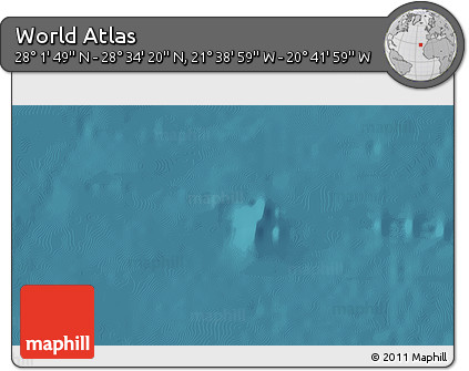 Satellite 3D Map of the Area around 28° 18' 5" N, 21° 10' 29" W