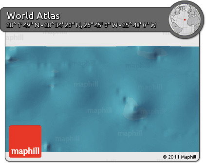 Satellite 3D Map of the Area around 28° 18' 5" N, 26° 16' 29" W