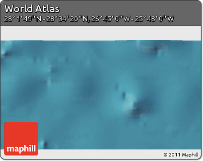 Satellite 3D Map of the Area around 28° 18' 5" N, 26° 16' 29" W