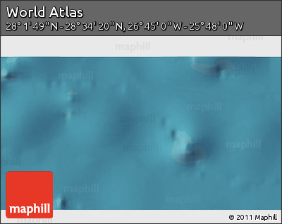 Satellite 3D Map of the Area around 28° 18' 5" N, 26° 16' 29" W