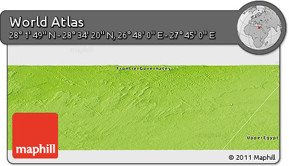 Physical Panoramic Map of the Area around 28° 18' 5" N, 27° 16' 29" E