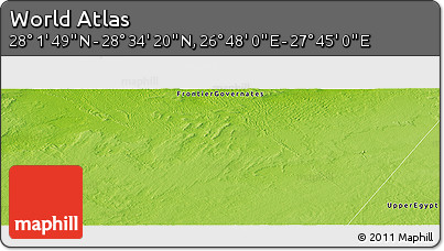 Physical Panoramic Map of the Area around 28° 18' 5" N, 27° 16' 29" E
