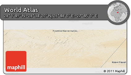 Satellite Panoramic Map of the Area around 28° 18' 5" N, 27° 16' 29" E