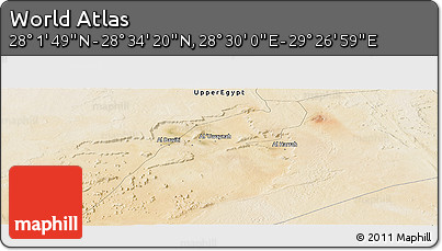 Satellite Panoramic Map of the Area around 28° 18' 5" N, 28° 58' 30" E