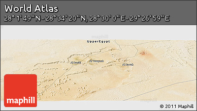 Satellite Panoramic Map of the Area around 28° 18' 5" N, 28° 58' 30" E