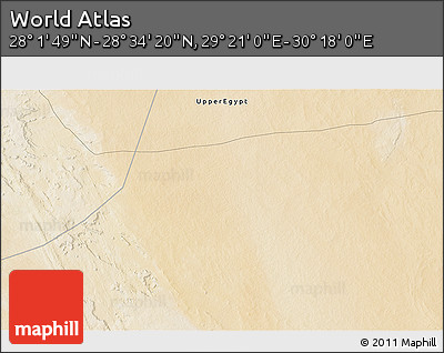 Satellite 3D Map of the Area around 28° 18' 5" N, 29° 49' 30" E
