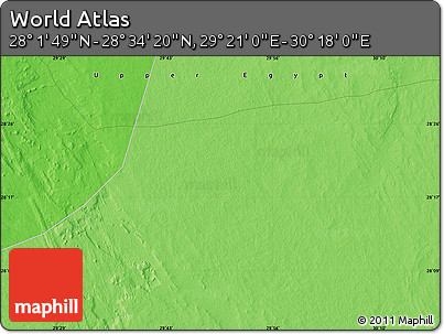 Political Map of the Area around 28° 18' 5" N, 29° 49' 30" E