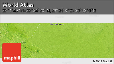 Physical Panoramic Map of the Area around 28° 18' 5" N, 29° 49' 30" E