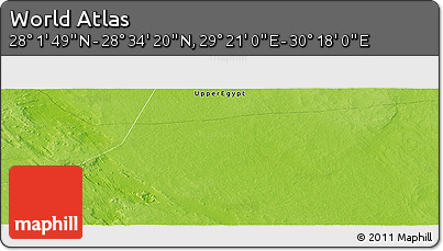 Physical Panoramic Map of the Area around 28° 18' 5" N, 29° 49' 30" E