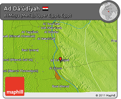 Physical 3D Map of Ad Dā'ūdīyah