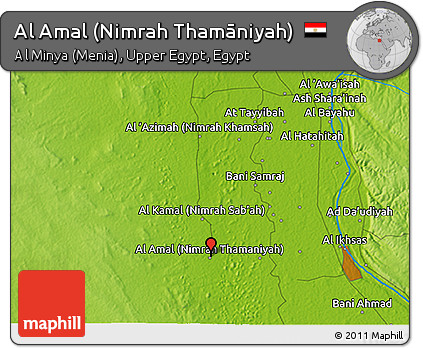 Physical 3D Map of Al Amal (Nimrah Thamāniyah)