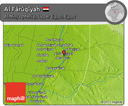 Physical 3D Map of Al Fārūqīyah