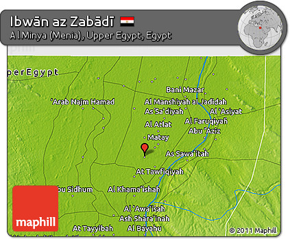 Physical 3D Map of Ibwān Az Zabādī