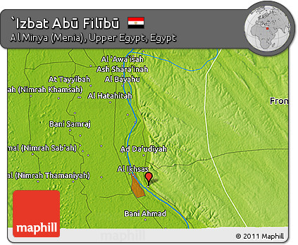 Physical 3D Map of `Izbat Abū Filībū