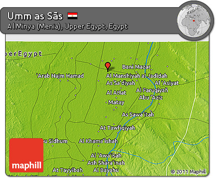 Physical 3D Map of Umm As Sās