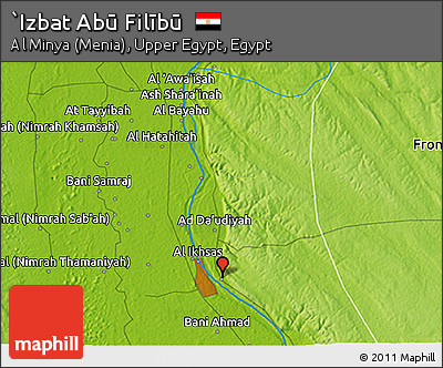 Physical 3D Map of `Izbat Abū Filībū
