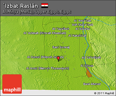 Physical 3D Map of `Izbat Raslān