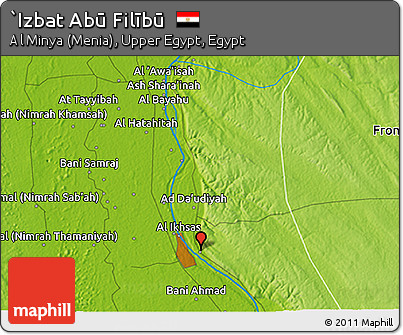 Physical 3D Map of `Izbat Abū Filībū