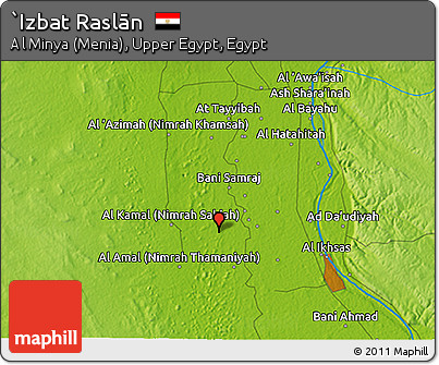 Physical 3D Map of `Izbat Raslān