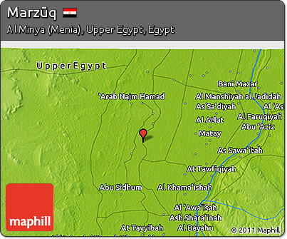 Physical 3D Map of Marzūq