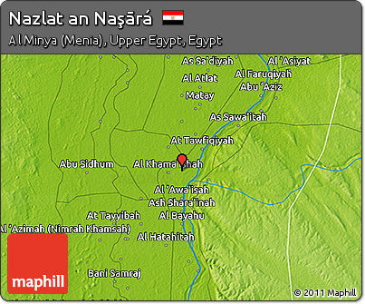 Physical 3D Map of Nazlat An Naşārá