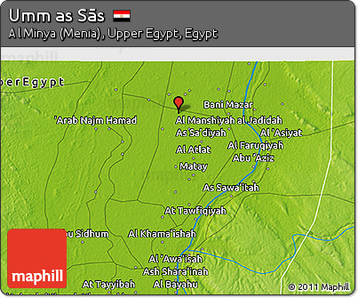 Physical 3D Map of Umm As Sās