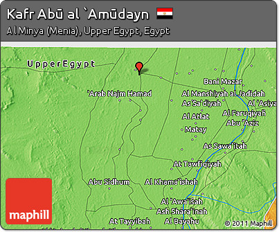 Political 3D Map of Kafr Abū Al `Amūdayn