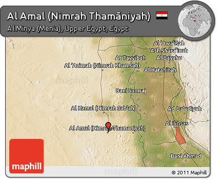 Satellite 3D Map of Al Amal (Nimrah Thamāniyah)