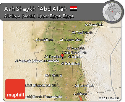 Satellite 3D Map of Ash Shaykh `Abd Allāh