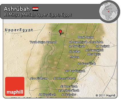 Satellite 3D Map of Ashrūbah