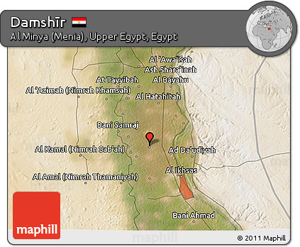 Satellite 3D Map of Damshīr