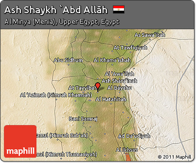 Satellite 3D Map of Ash Shaykh `Abd Allāh