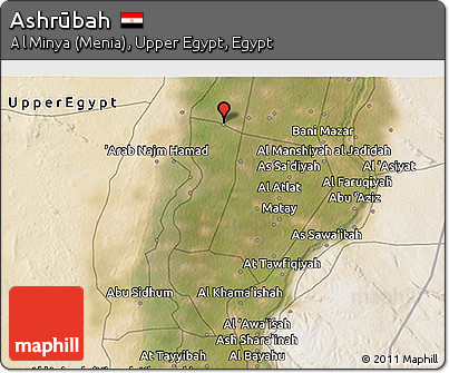 Satellite 3D Map of Ashrūbah