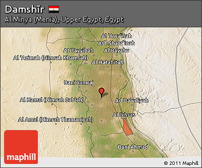 Satellite 3D Map of Damshīr