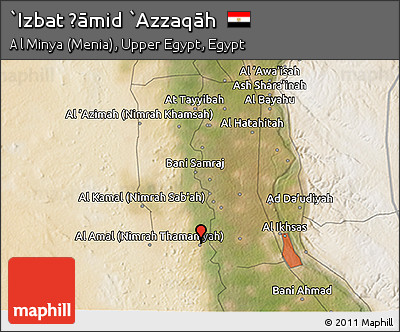 Satellite 3D Map of `Izbat Ḩāmid `Azzaqāh